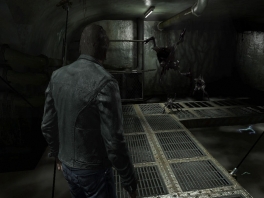 You play the game from a third-person perspective, so slightly behind the main character.