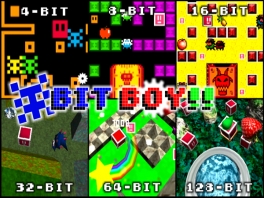 Je kunt Bit boy in 6 soorten spelen: Als 4, 8, 16, 32, 64 of 123 Bit!