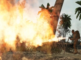 Woosh! The flamethrower is one of the most powerful weapons in the game.