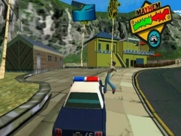 Zijn dat bergen op de achtergrond? Slechte graphics, op de N64 waren ze beter!