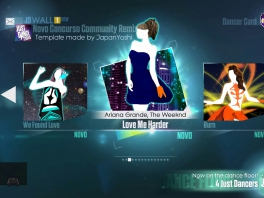 There is a choice of many songs such as ’Love me harder’ and ’We found love’.