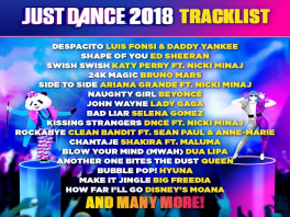 Shape of You (Ed Sheeran), Despacito, Lady Gaga... Er zijn veel superhits in just dance 2018!