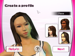 The three characters you can choose to display your avatar.