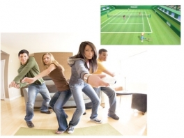 Eine normale Familie spielt Tennis im Wohnzimmer... im Jahr 2006 war das erstaunlich!