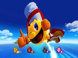 Verschillende spook- en monstervriendjes doen mee, maar <a href = https://www.mario64.nl/Nintendo64_Namco_Museum_USA.htm target = _blank>Pac-Man</a> zelf steelt de show!