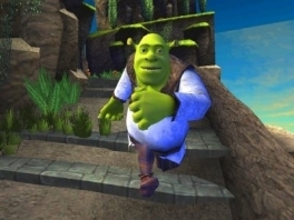 Speel als Shrek, de goedaardige oger, in zijn strijd om Ver, Heel Ver Van Hier!