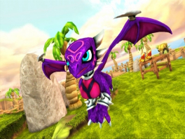 Hier zie je Cynder, met haar spookachtige vleugels en elektrische adem!