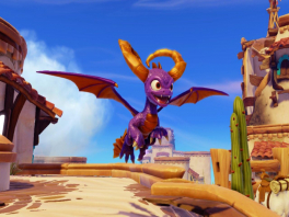 Hier zie je  Mega Ram Spyro, met zijn krachtige hoorns en vurige adem, verdedigt hij Skylands!