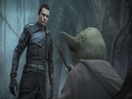 During the game, Starkiller encounters Jedi Master Yoda, who takes you on a journey across Dagobah to find himself.